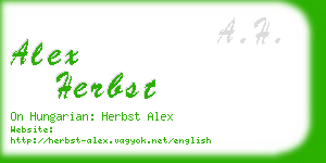alex herbst business card